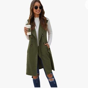 Shein Double Breasted Long Vest Jacket- Never worn